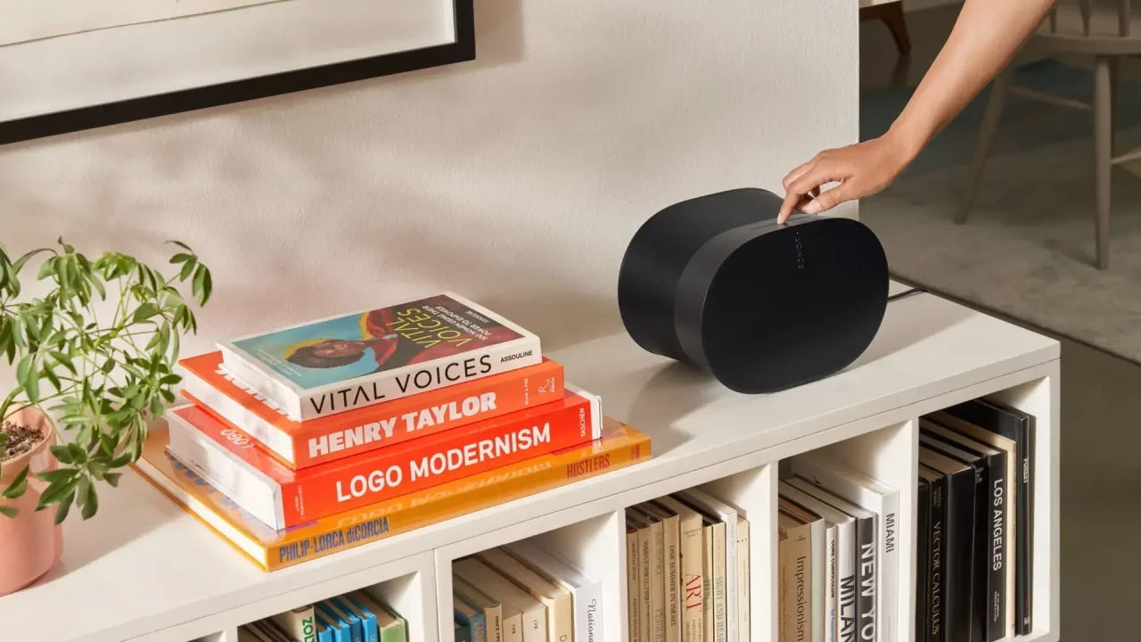 Image showing someone using the Sonos Era speaker at home