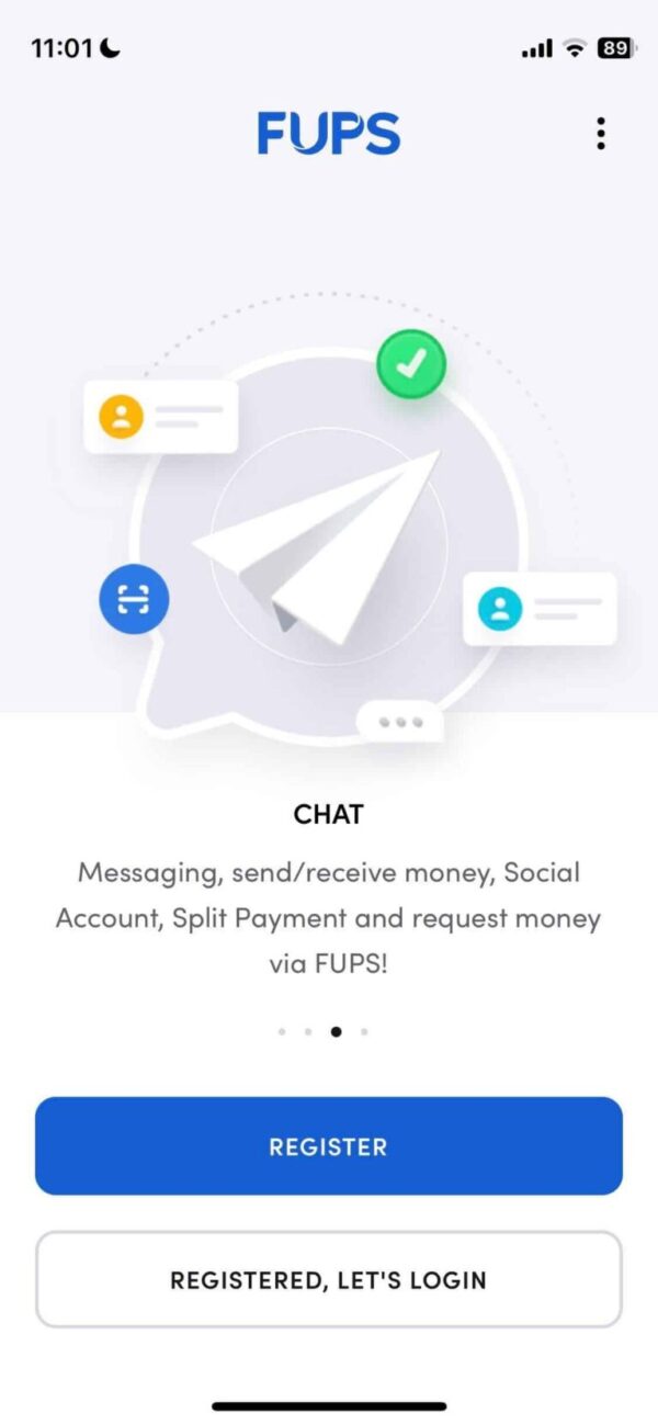 An image of the FUPS app