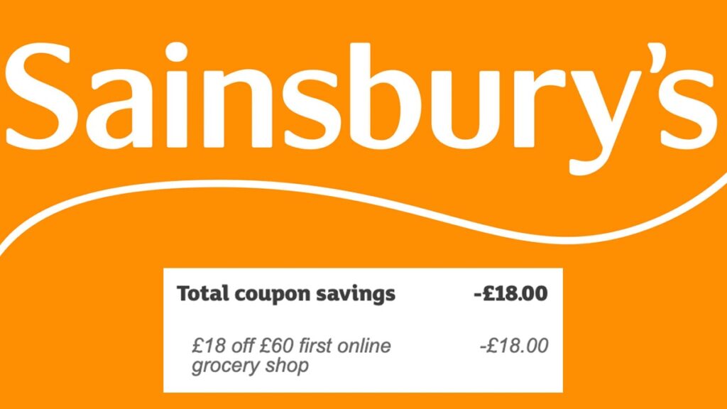 £18 off your first online grocery shop of £60 voucher