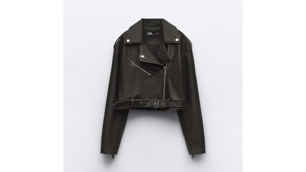 zara worn effect leather jacket