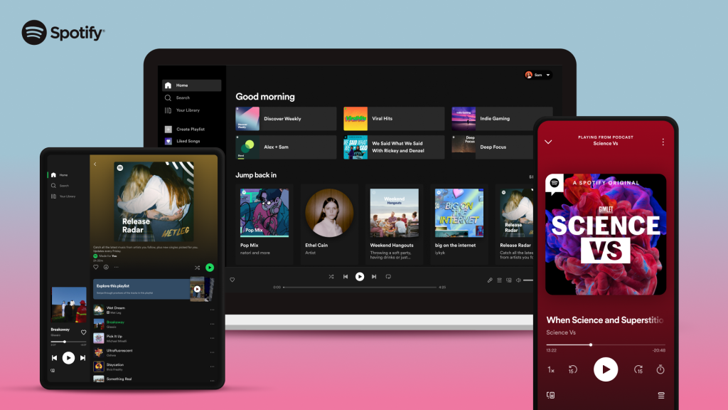 Spotify on different devices