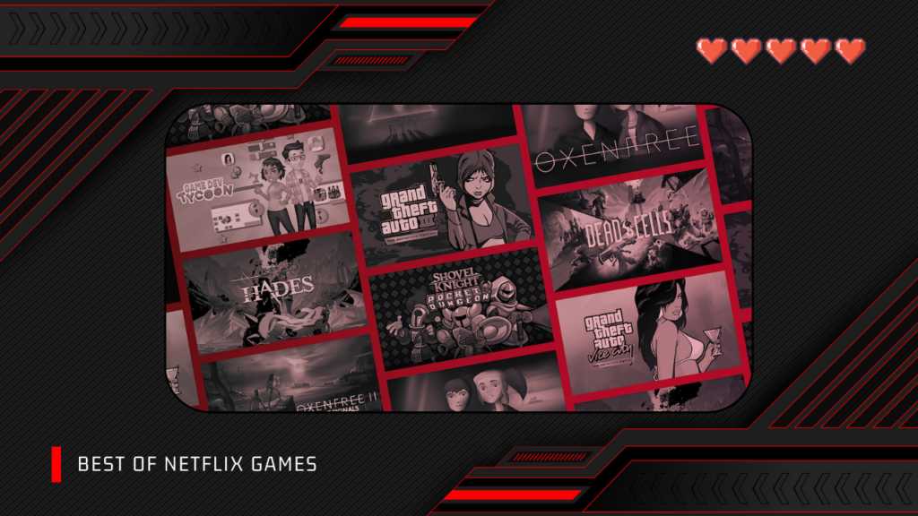 Top Netflix Games list Collage of best Netflix games