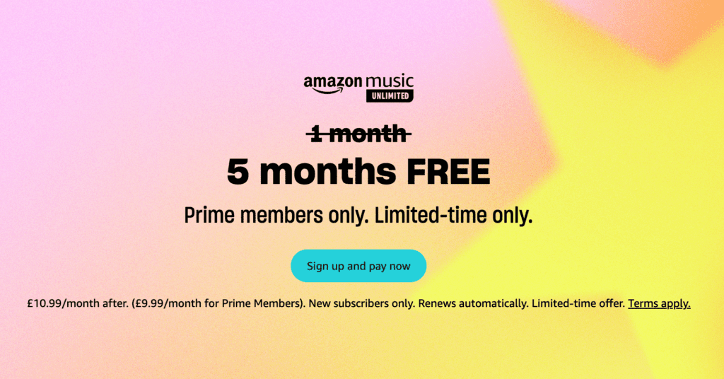 Screenshot of the Amazon offer