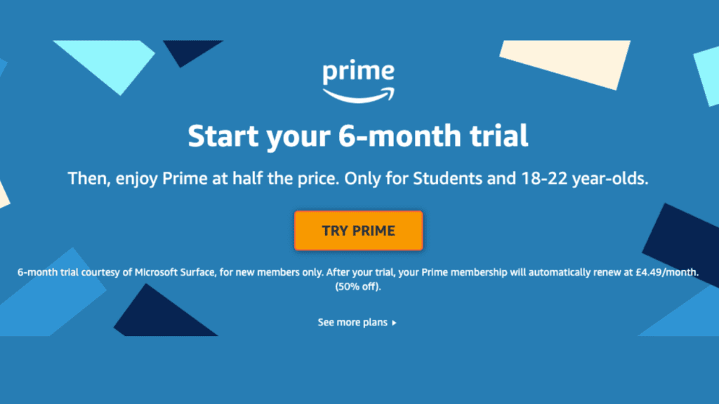 amazon prime student free trial